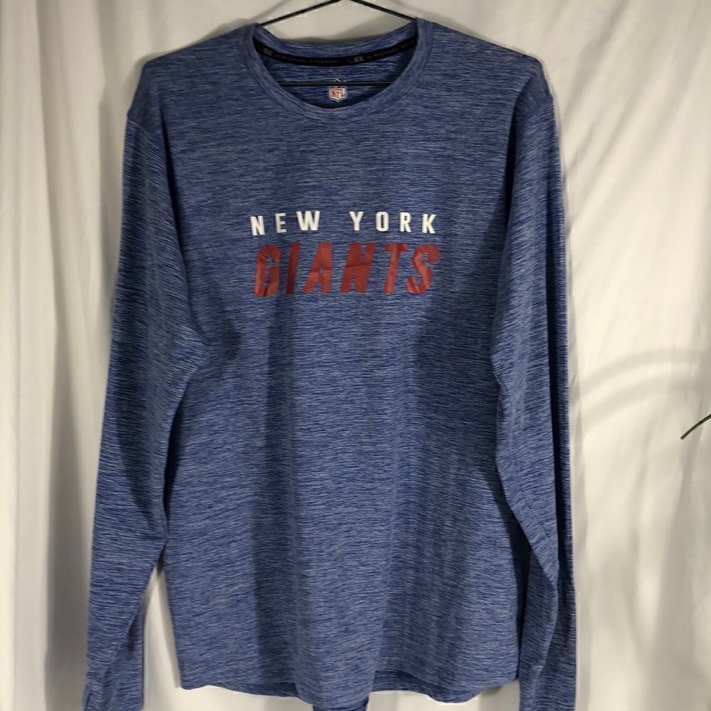 NFL MSX by Michael Strahan Heathered Gray Giants Performance Long Sleeve Tee